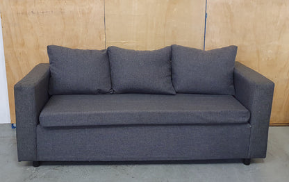Grey 2 Seater Sofa with 3 Removable Back Cushions - 104856
