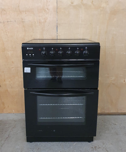 HADEN Black 60cm Ceramic Top Electric Cooker - 080825-01