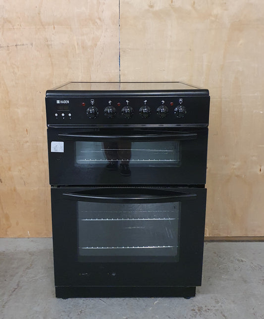 HADEN Black 60cm Ceramic Top Electric Cooker - 080825-01
