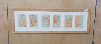 French Map in Wooden Frame - 050425-04