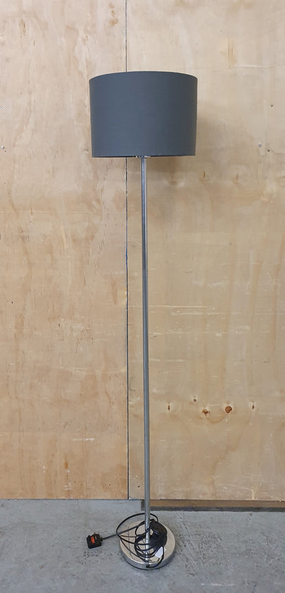Grey Standing Lamp with Chrome Base - 102310