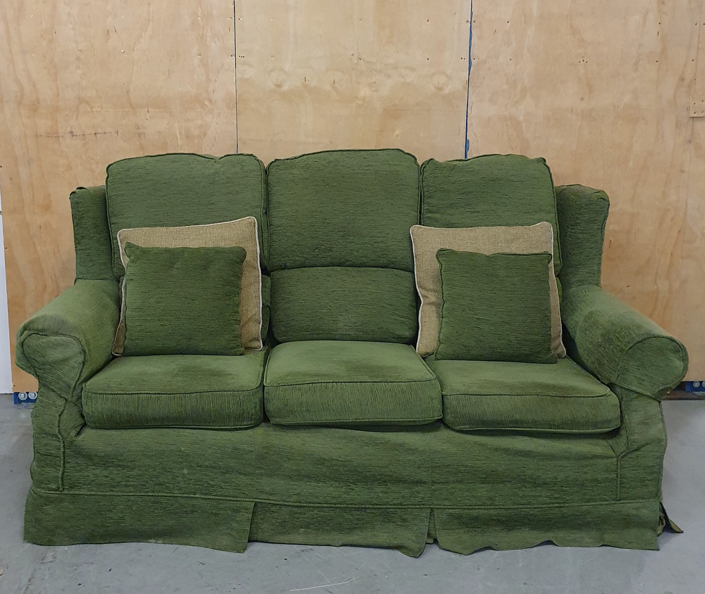 Green Fabric 2 Seater Sofa - 104896