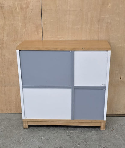 White and Grey Wooden Shoe Storage - 104723