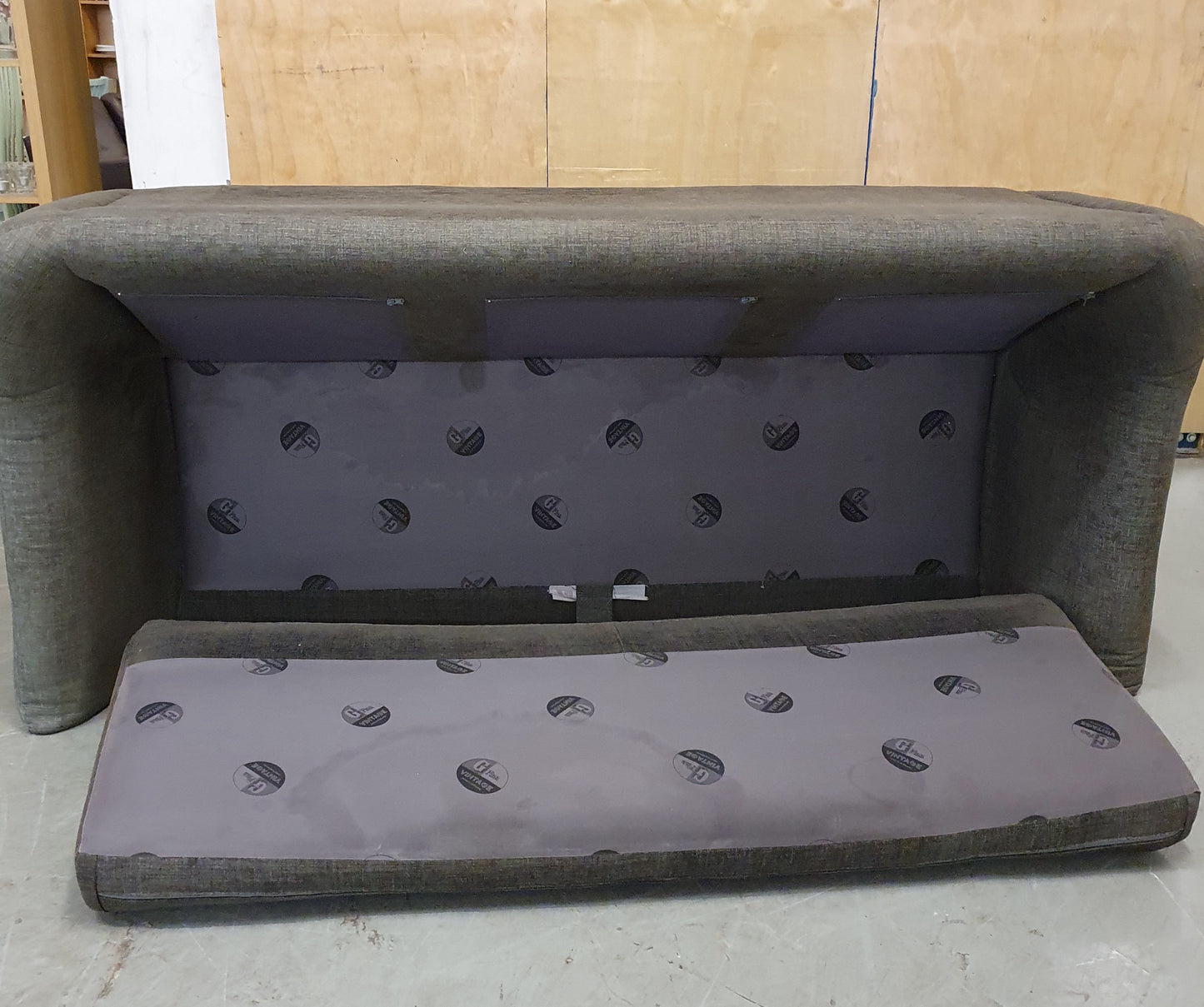 G-PLAN Dark Grey 3 Seater Sofa with Removable Back Cushions - 310126-01