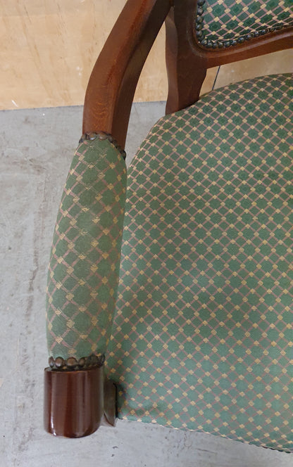 Vintage Mahogany Frame Accent Armchair - 104898