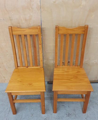 2 Matching Pine Dining Chairs - EL104391 / EL104392