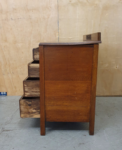 Vintage 4 Drawer Chest of Drawers with Engraved Top Panel - 104810