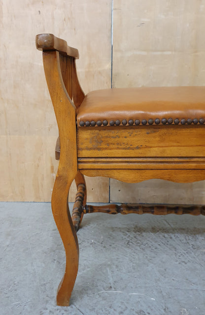 Vintage Piano Stool with Open Seat for Storage - EL104088