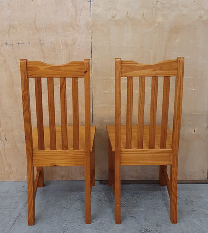 2 Matching Pine Dining Chairs - EL104391 / EL104392
