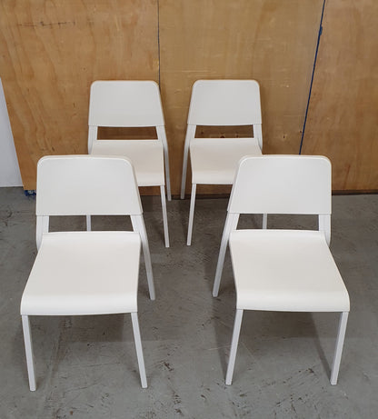 IKEA TEODORES 4 Matching White Stackable Chairs - 104944 / 104945 / 104946 / 104947