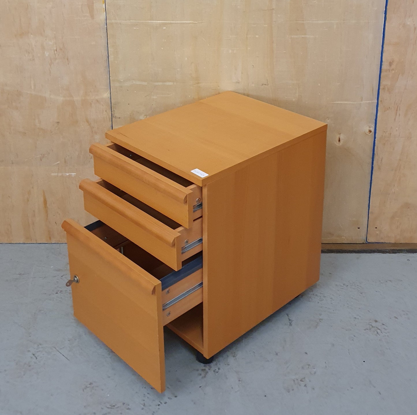 3 Drawer Wooden Lockable Filing Cabinet - EL101947