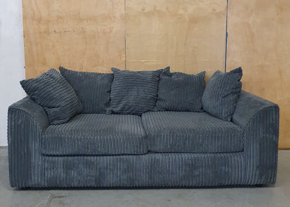 Grey Chunky Corduroy 2 Seater Sofa - 104857