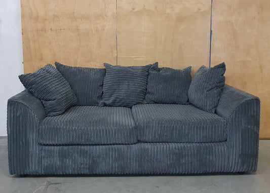 Grey Chunky Corduroy 2 Seater Sofa - 104857