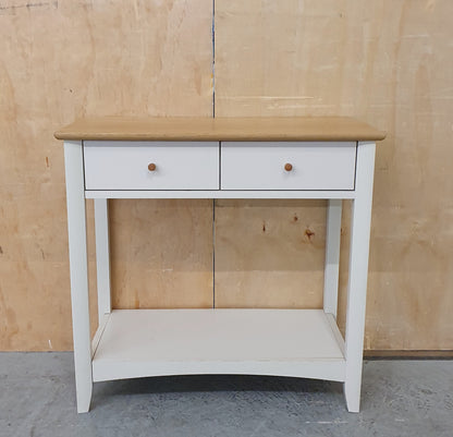 JOHN LEWIS 2 Tier Butterscotch Wood End Table with 2 Top Drawers - EL104471