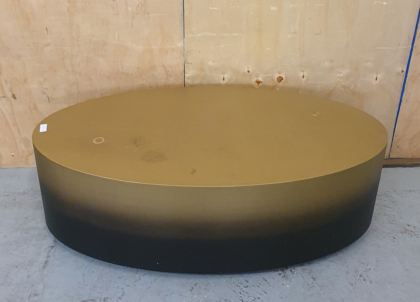 Black and Gold Large Metal Oval Coffee Table - 102959