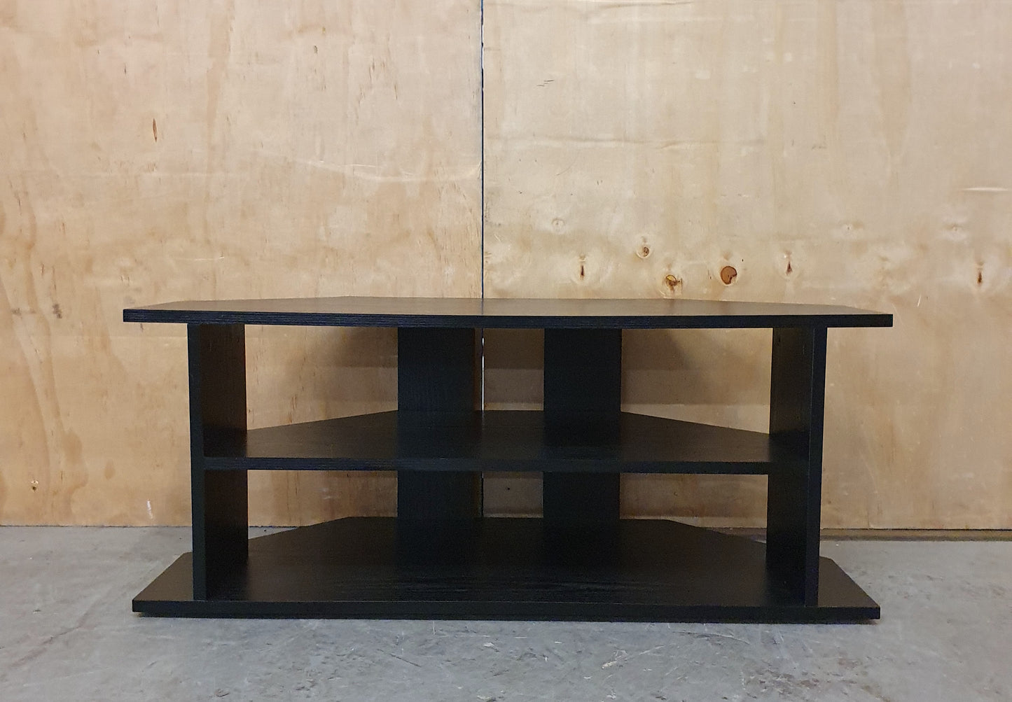2 Tier Black Wood TV Stand - 104843