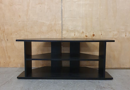 2 Tier Black Wood TV Stand - 104843