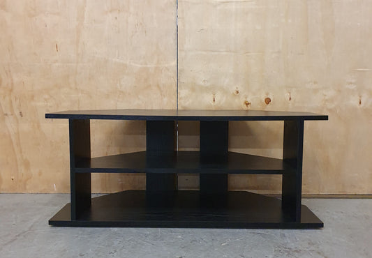 2 Tier Black Wood TV Stand - 104843