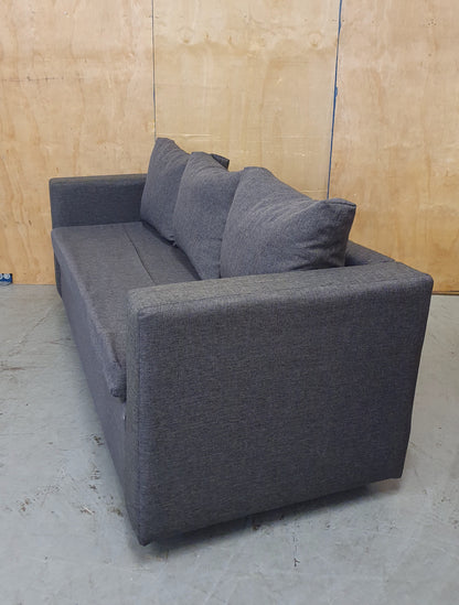 Grey 2 Seater Sofa with 3 Removable Back Cushions - 104856