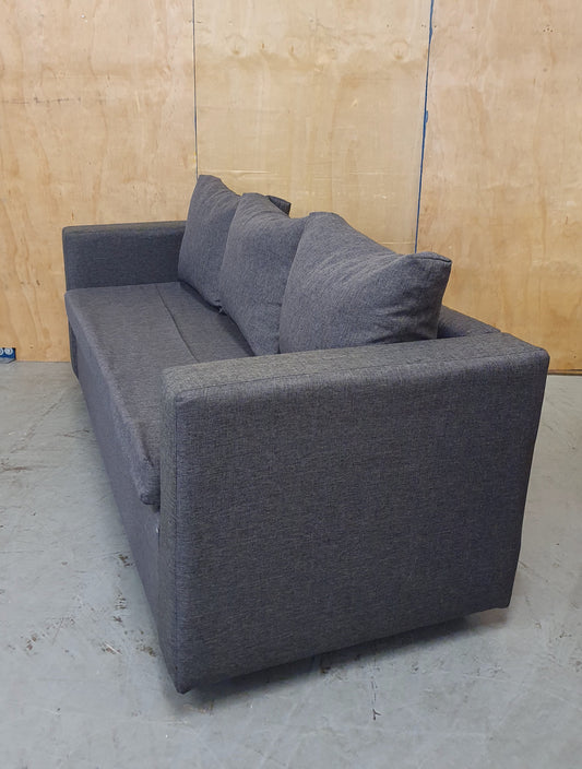 Grey 2 Seater Sofa with 3 Removable Back Cushions - 104856