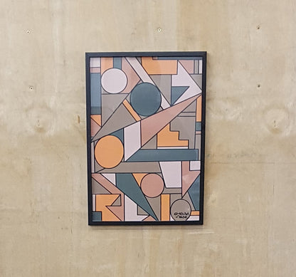 EmeldaMade "The Geometric Sreies - Orange" Art Print - 011024-04