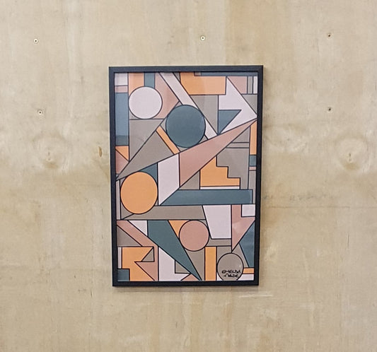 EmeldaMade "The Geometric Sreies - Orange" Art Print - 011024-04