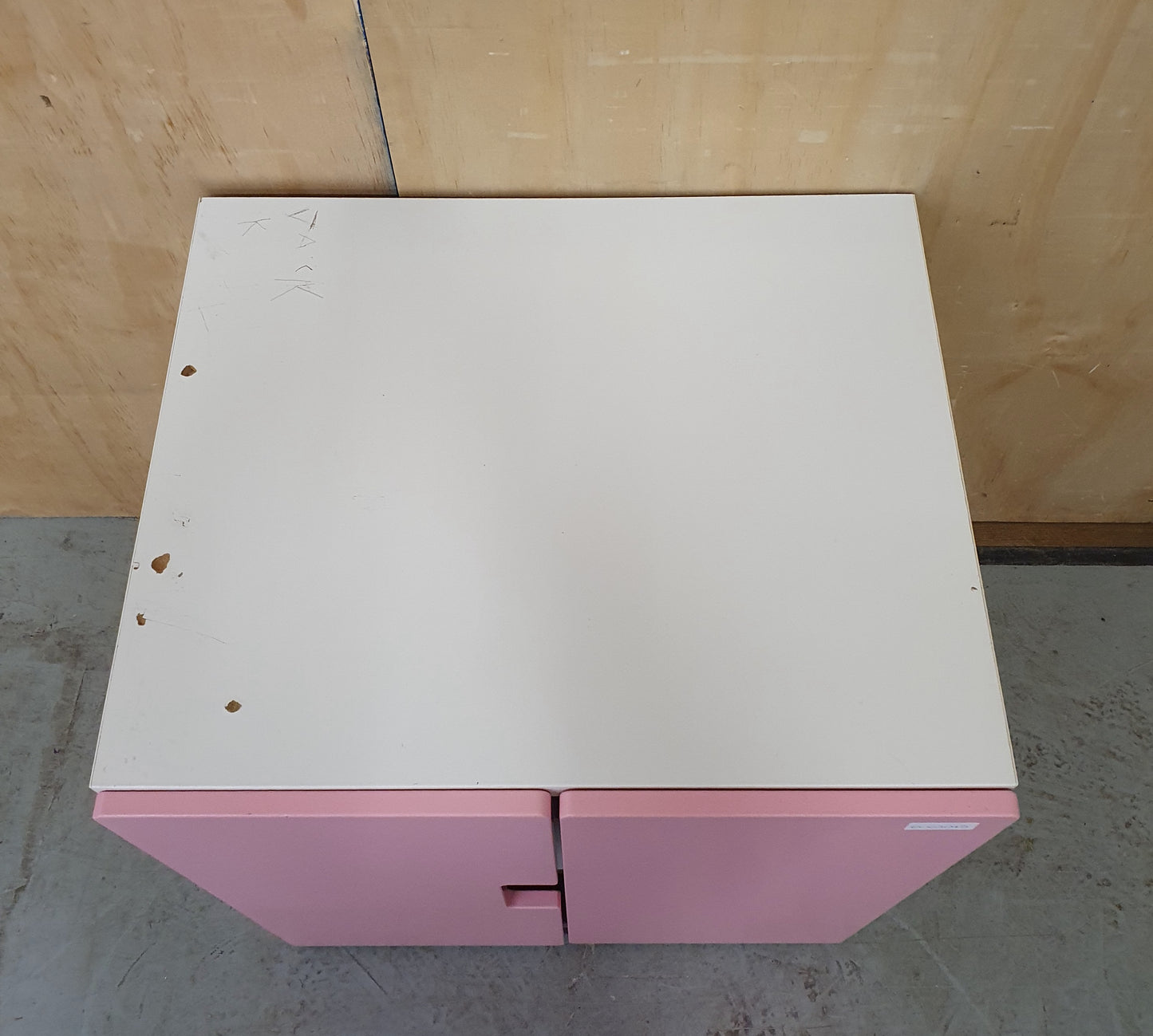 Pink and White 2 Door Children's Storage Cabinet with Interior Shelving - EL103045