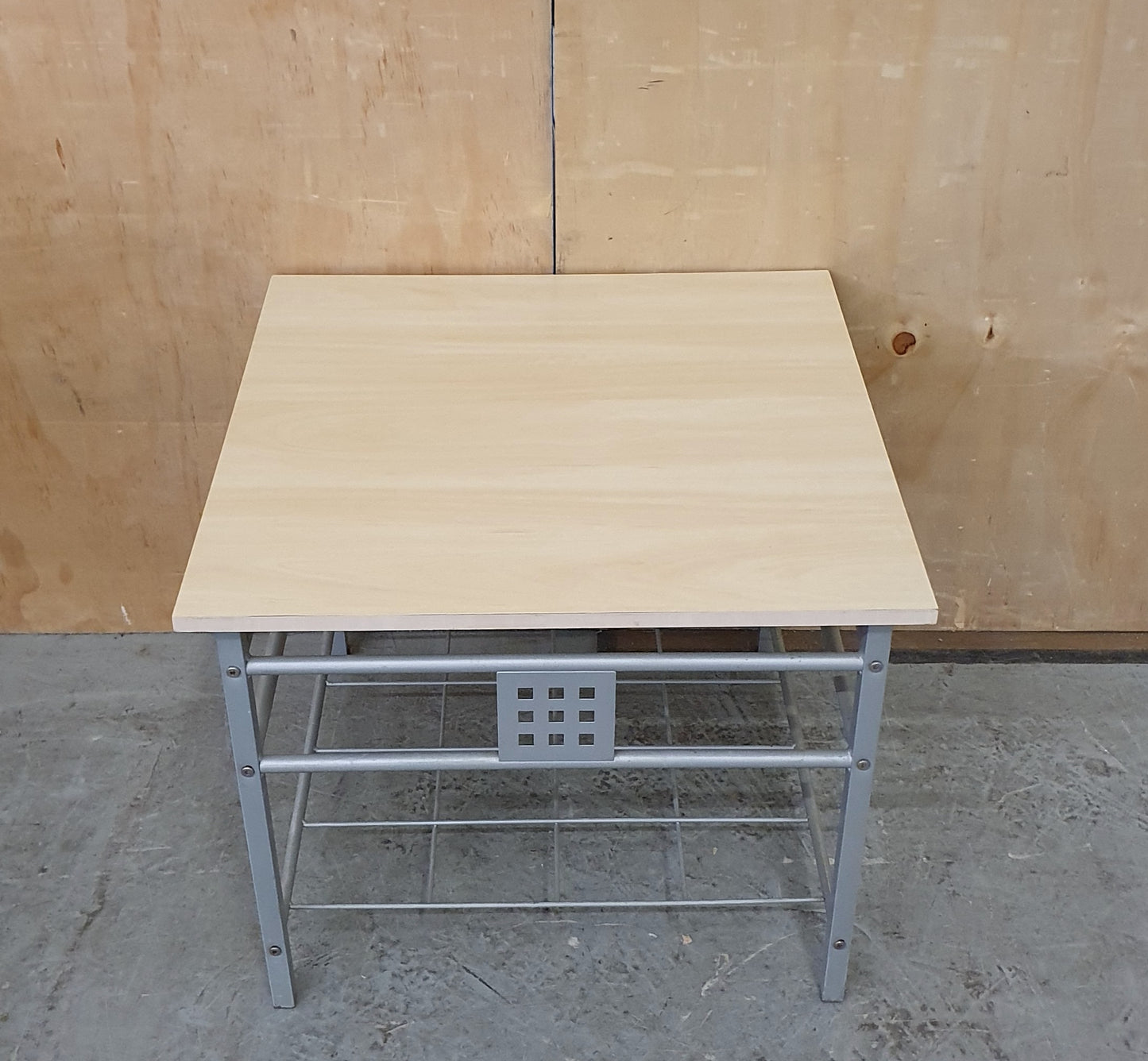Wood Table Top and Chrome Frame Coffee Table - 104599