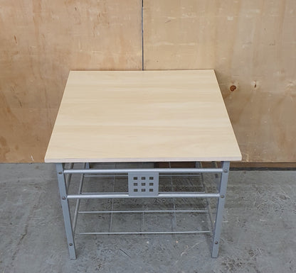 Wood Table Top and Chrome Frame Coffee Table - 104599