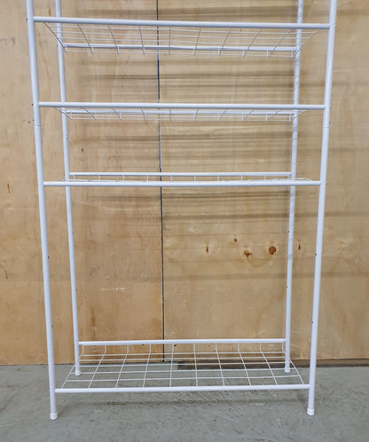 White Metal Tall Shoe Storage - 103718