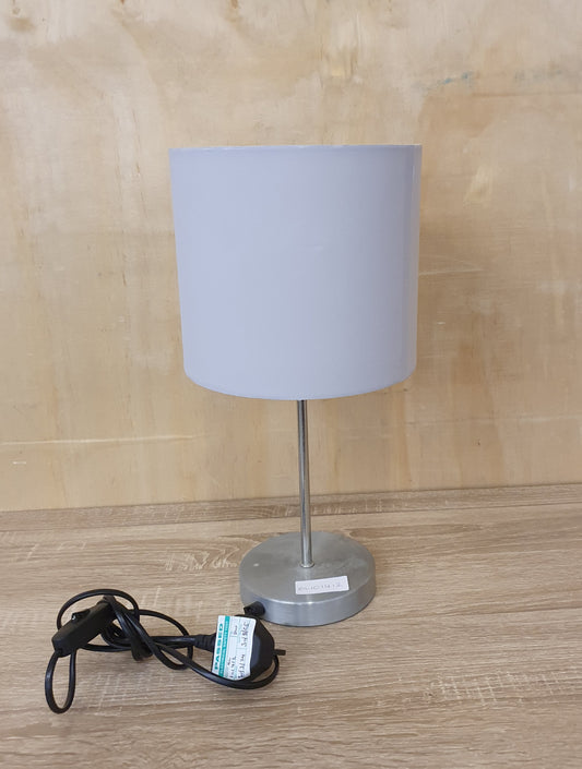 Chrome Lamp Stand with Grey Shade - EL101412