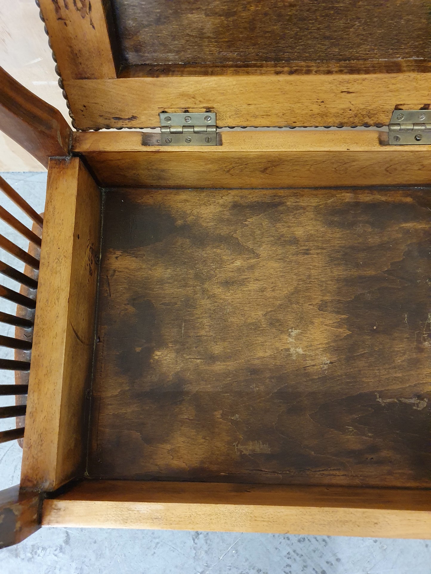 Vintage Piano Stool with Open Seat for Storage - EL104088