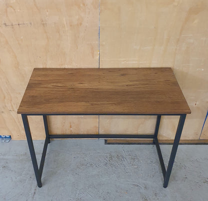 Modern Wooden Desk with Black Metal Open Frame - 104025
