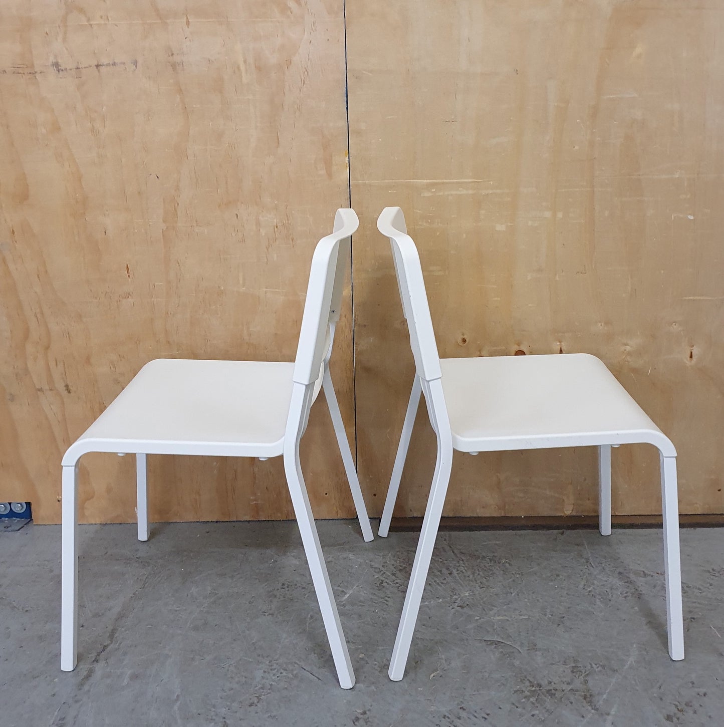 IKEA TEODORES 4 Matching White Stackable Chairs - 104944 / 104945 / 104946 / 104947