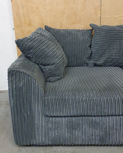 Grey Chunky Corduroy 2 Seater Sofa - 104857