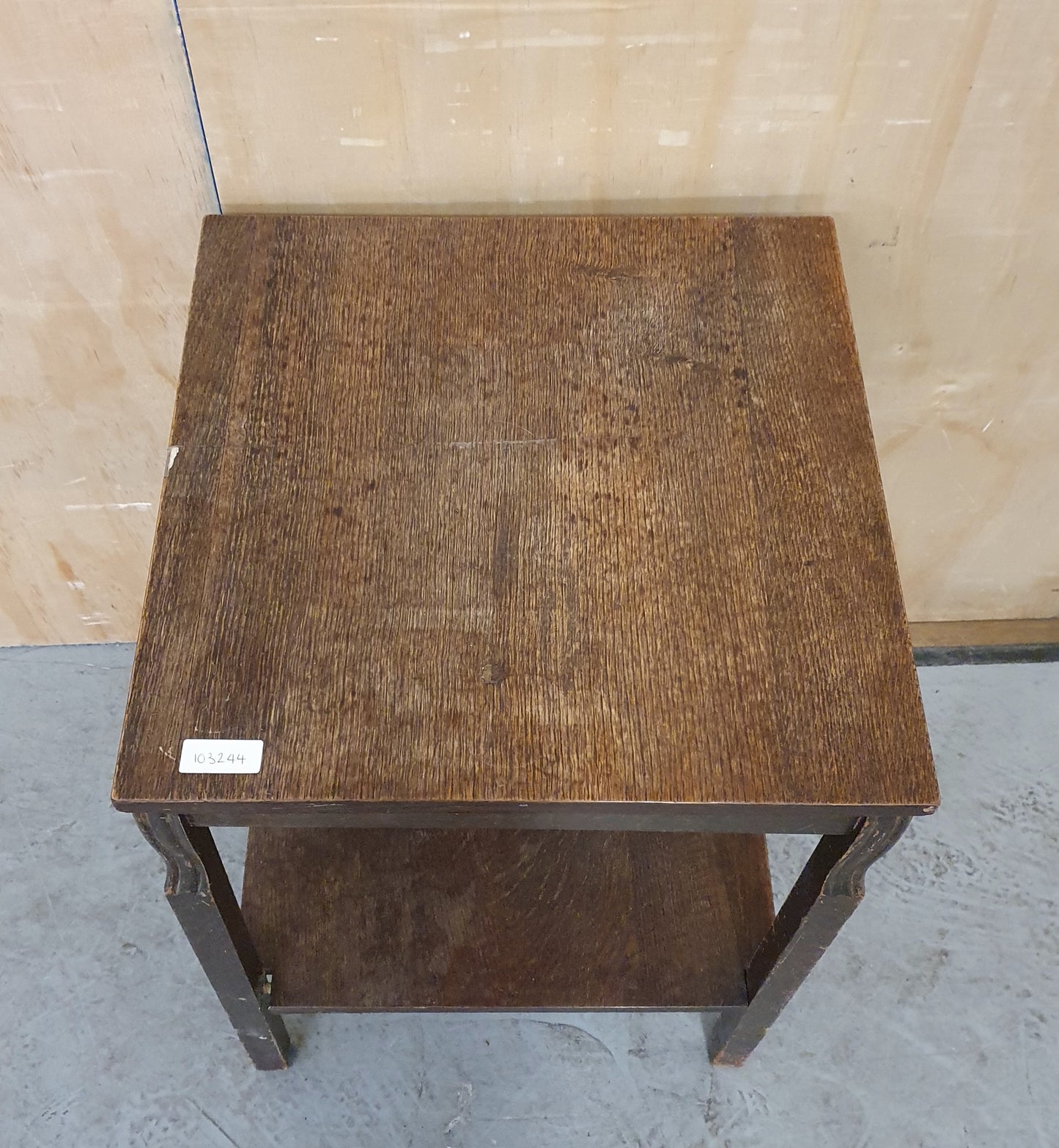 Vintage Dark Wood 2 Tier Side Table - 103244