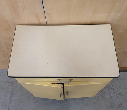 Vintage Small 2 Door 1 Drawer Free Standing Wood Kitchen Cabinet - 104033