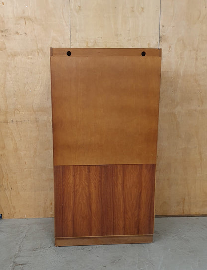 Vintage Sliding Glass Door Display Cabinet with Pull Out Middle Door and Bottom Cupboard - EL104538