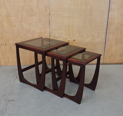 3 Mahogany Mid Century Design Nest of Tables - EL102785