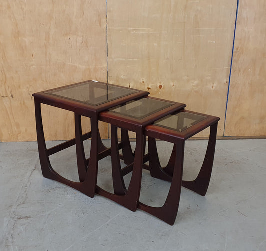 3 Mahogany Mid Century Design Nest of Tables - EL102785