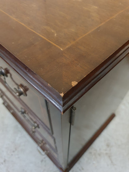 Small Mahogany Cabinet with 1 Door and Open Top Lid - 180925-01