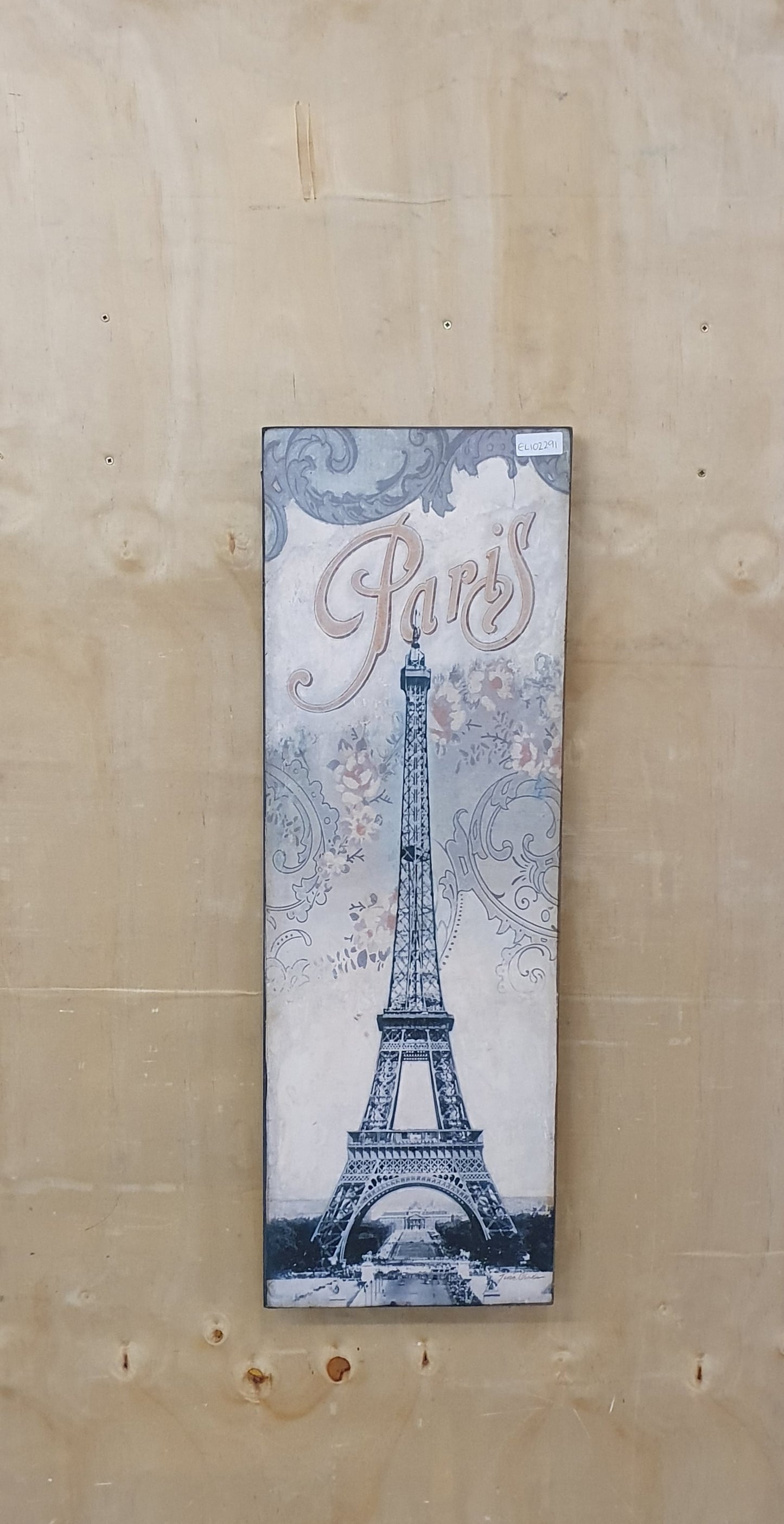 PARIS EIFFEL TOWER Art print Mounted onto Wooden Board - EL102291