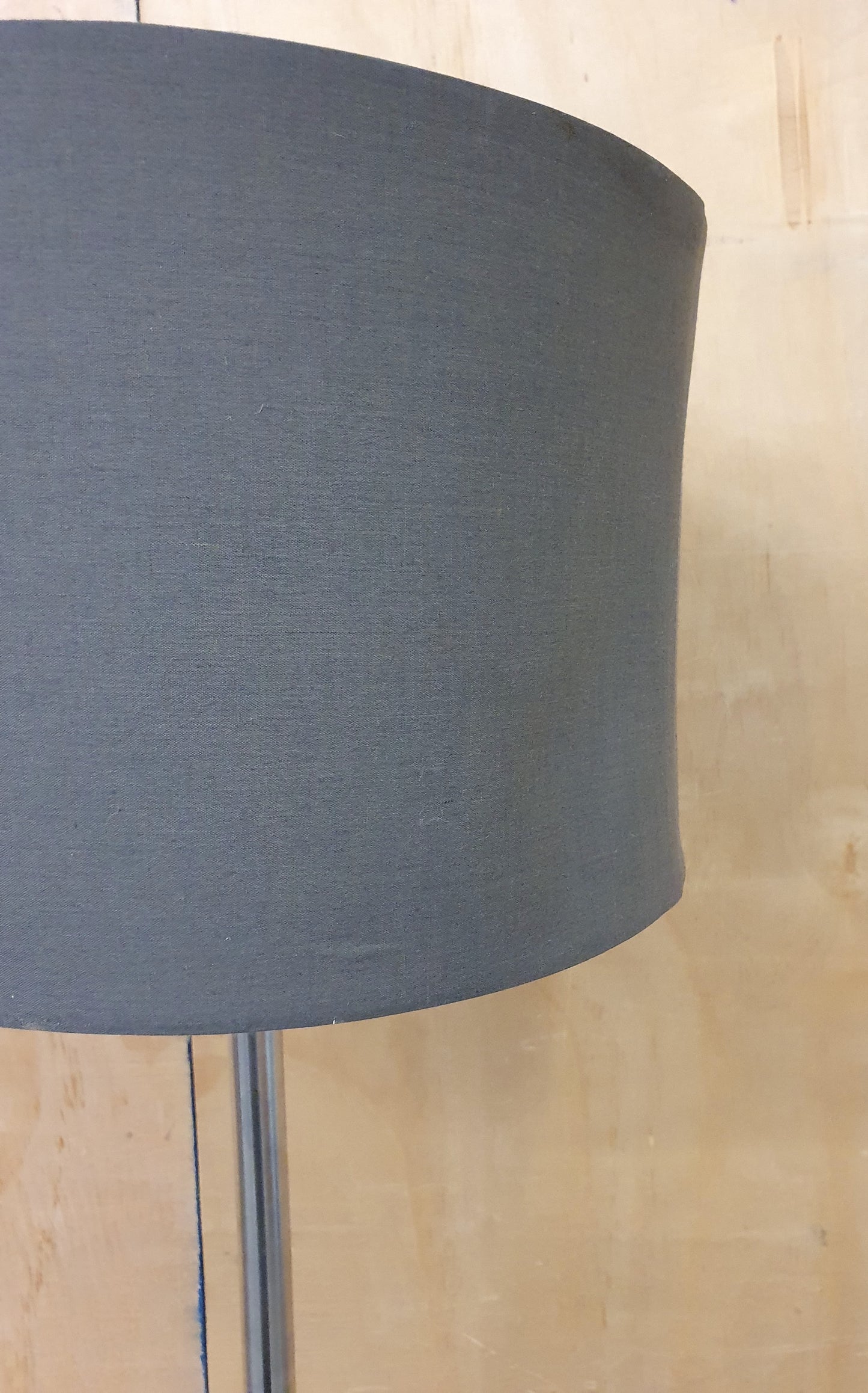 Grey Standing Lamp with Chrome Base - 102310