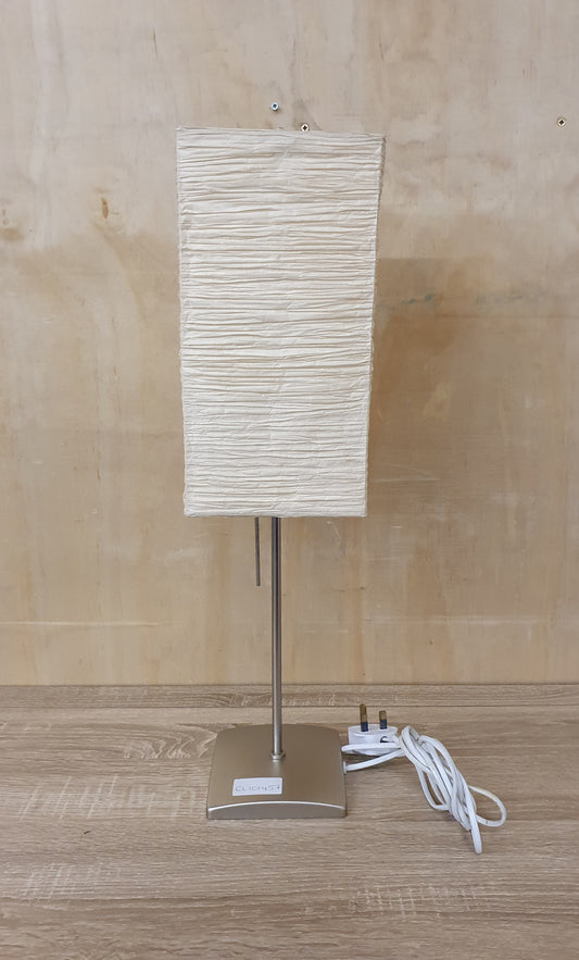 Cream Crushed Paper Single Lamp - EL101457