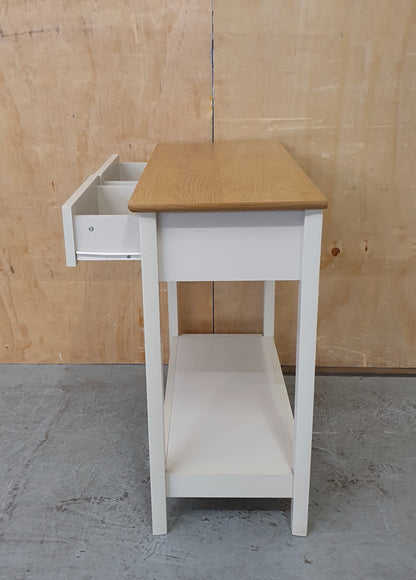 JOHN LEWIS 2 Tier Butterscotch Wood End Table with 2 Top Drawers - EL104471