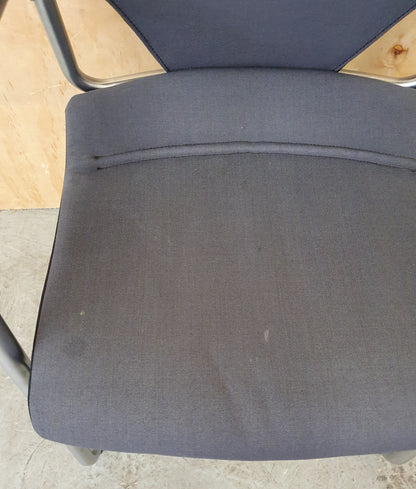 Grey Fabric Office Chair with Chrome Frame - 104342