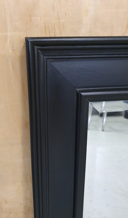 Black Large Mirror with Bevelled Edges - EL103130