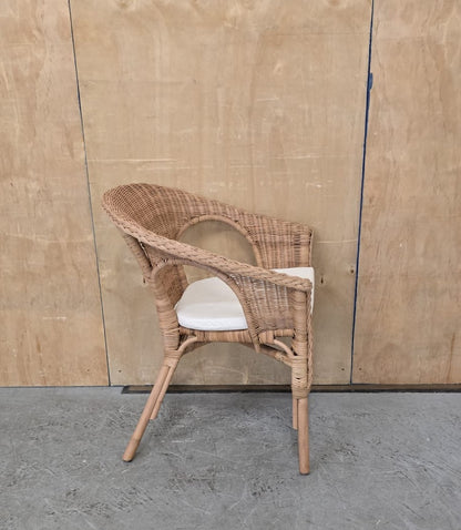 IKEA AGEN Single Rattan Chair with Seat Cushion - 104744