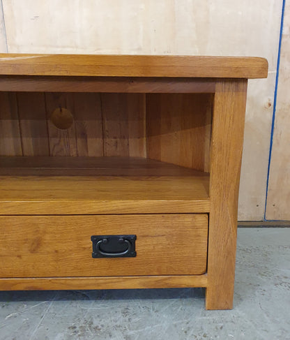Solid Oak TV Stand with Drawer - EL104257