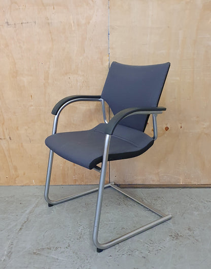 Grey Fabric Office Chair with Chrome Frame - 104342